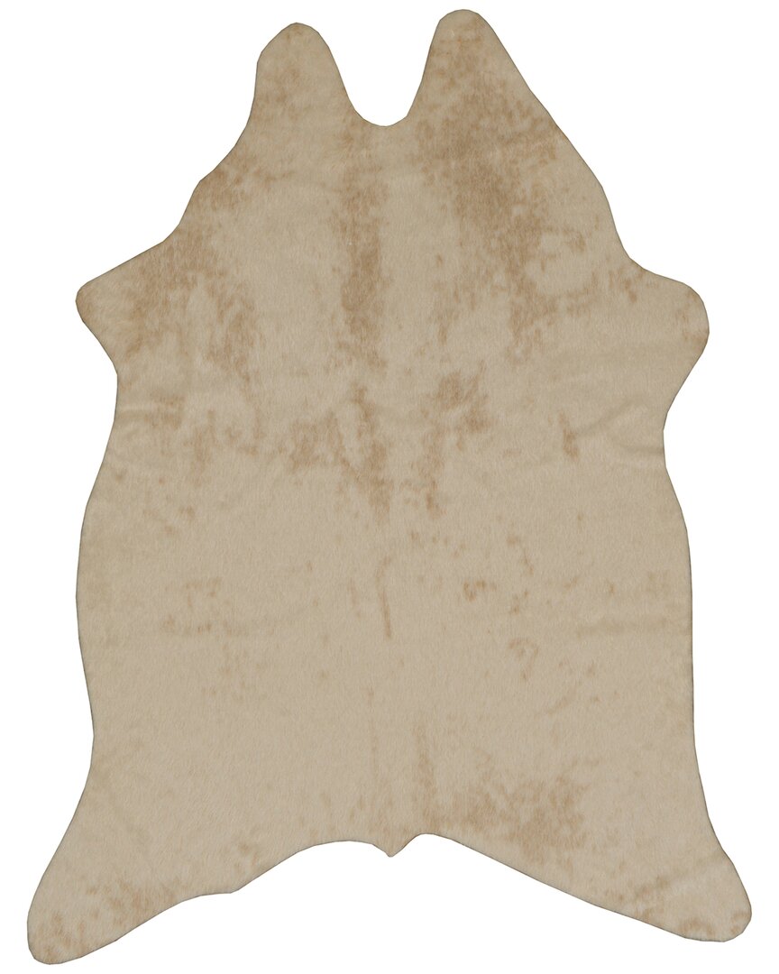Linon Mini Cow Design Area Rug In Ivory