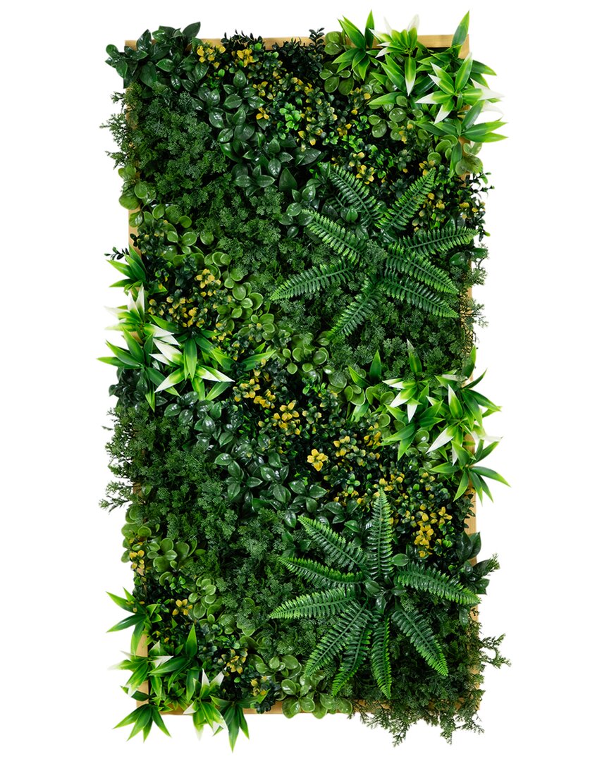 NEARLY NATURAL NEARLY NATURAL INDOOR/OUTDOOR UV-RESISTANT HAWAIIAN ISLANDS ARTIFICIAL LIVING WALL ART PANEL IN FRAM