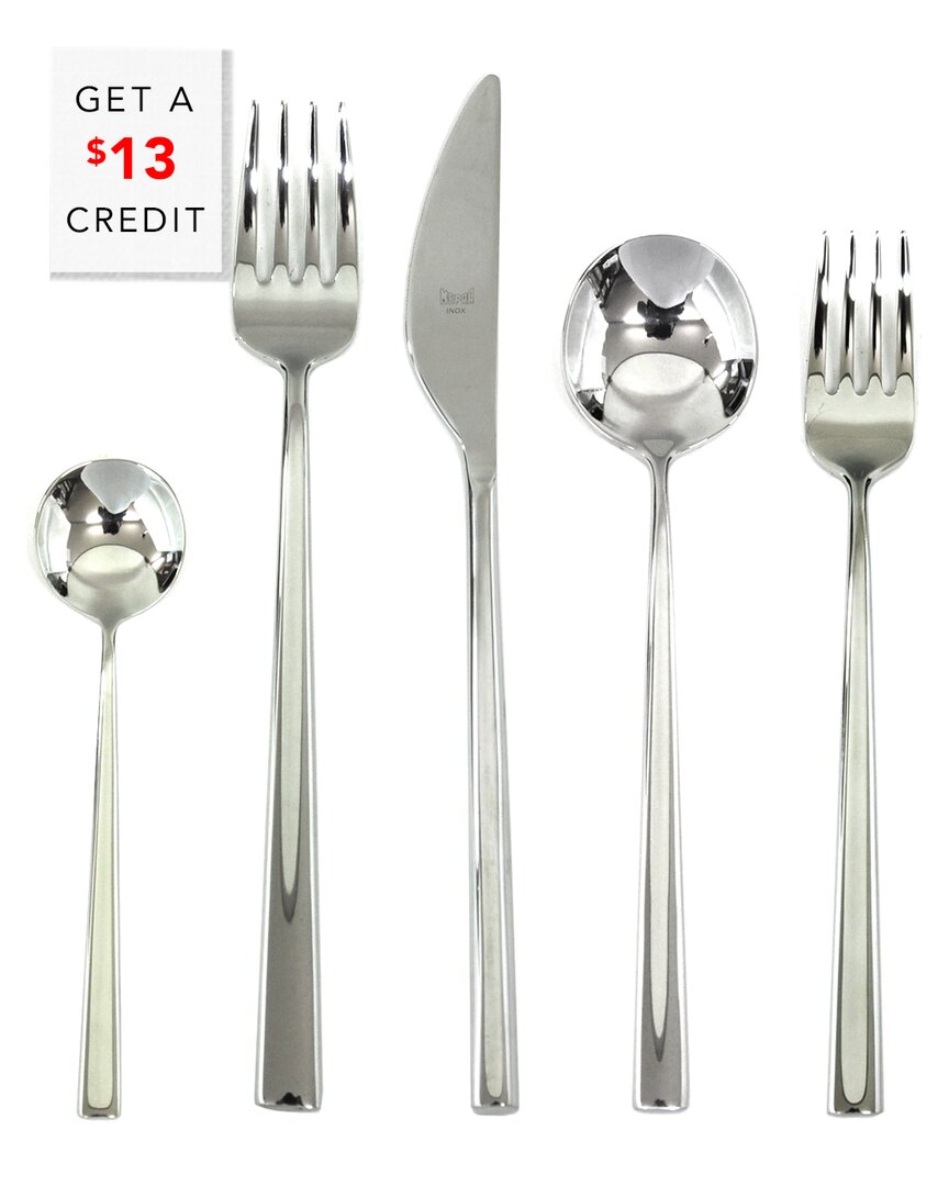 Mepra 5pc Flatware Set With $13 Credit In Silver