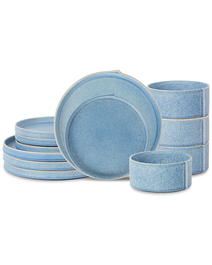 Stone Lain Bao 12pc Dinnerware Set In Blue