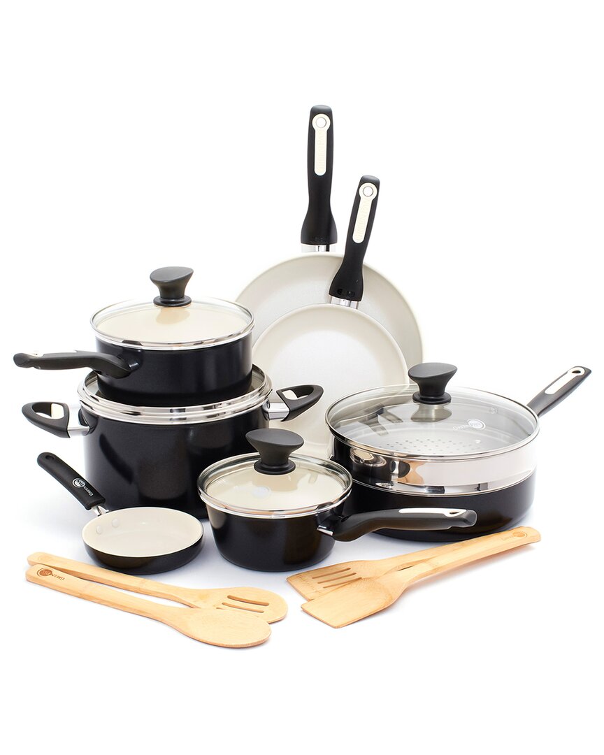 Greenpan Rio 16pc Cookware Set In Black