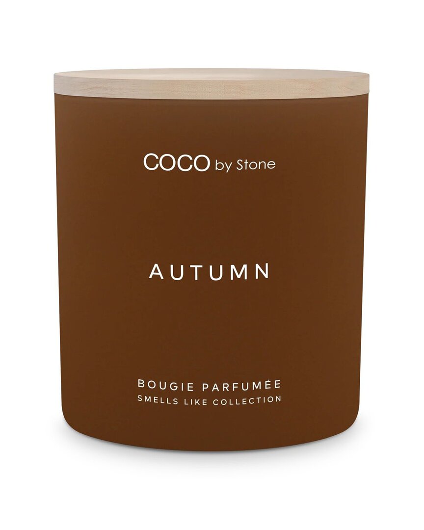 Coco By Stone Smells Like Autumn 11oz Coconut Wax Candle In Brown