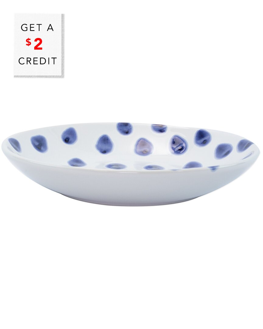 Shop Vietri Viva By  Santorini Dot Pasta Bowl With $2 Credit In Blue