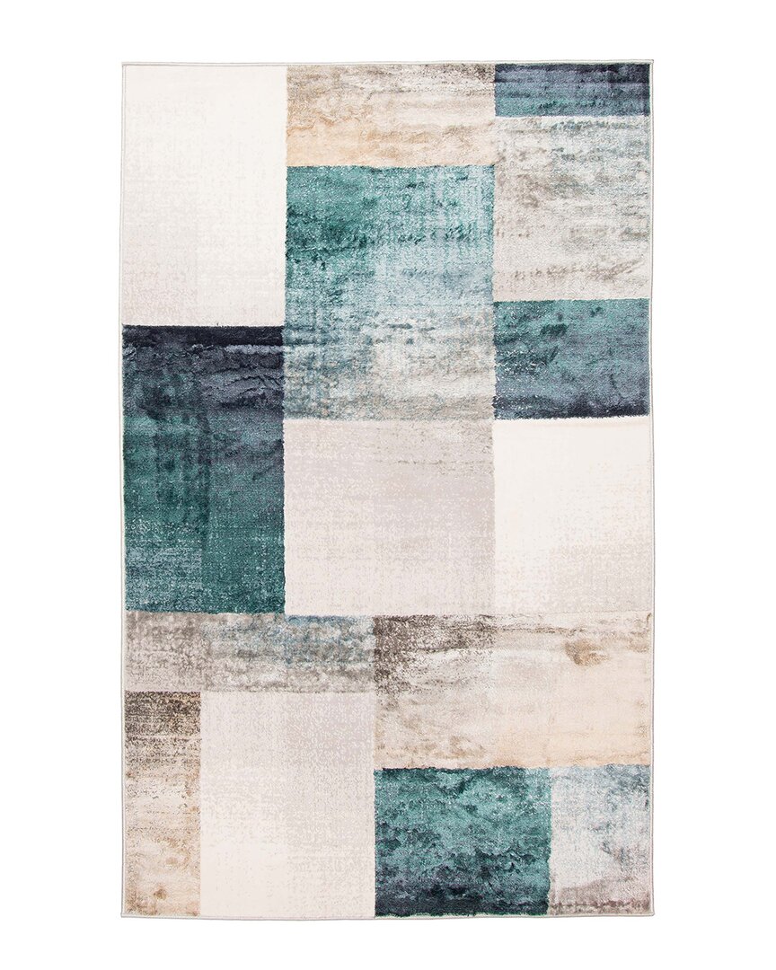 Ecarpet Rylie Contemporary Area Rug In Teal