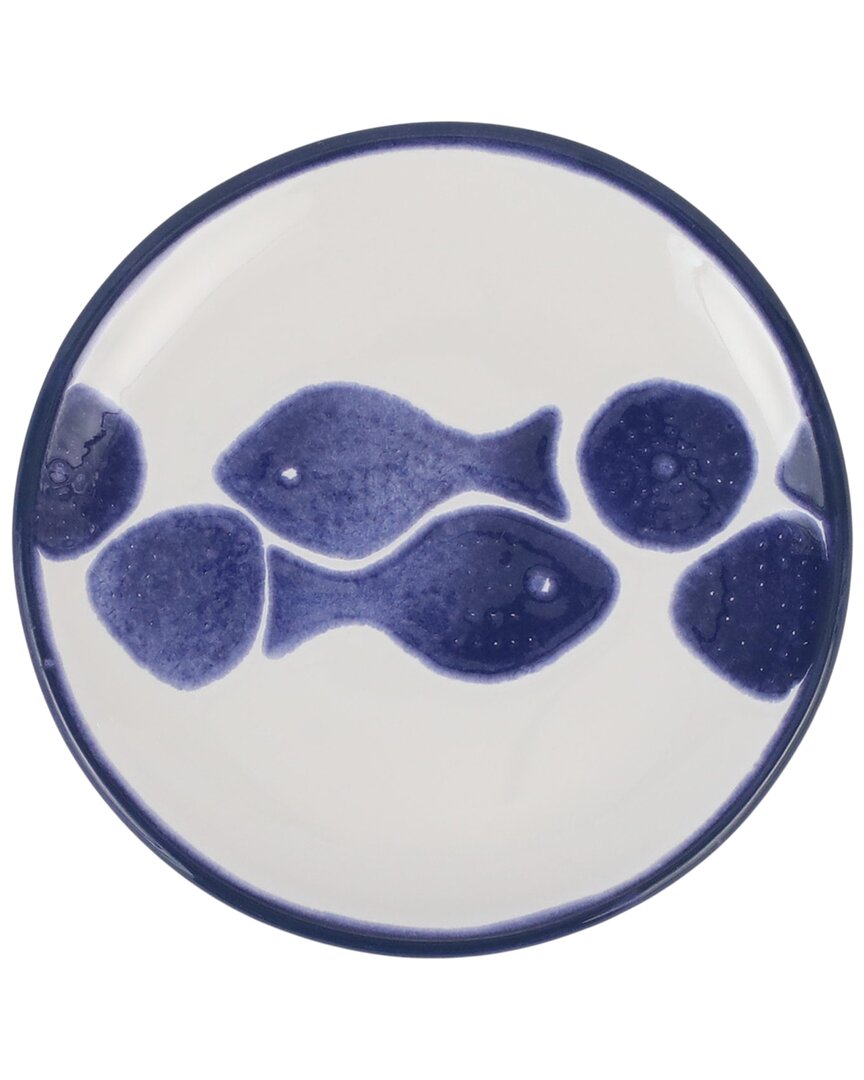 Vietri Santorini Fish Soap Dish In Blue