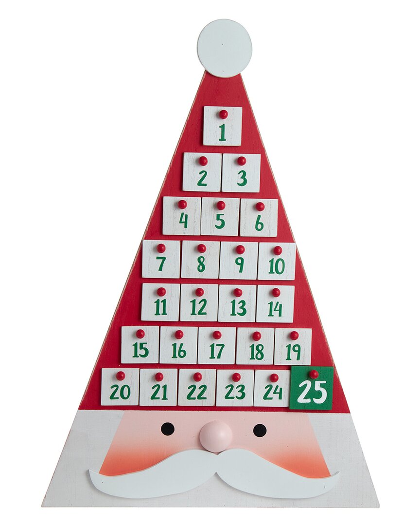 Kurt Adler 19.7in Triangle Santa Head Advent Calendar