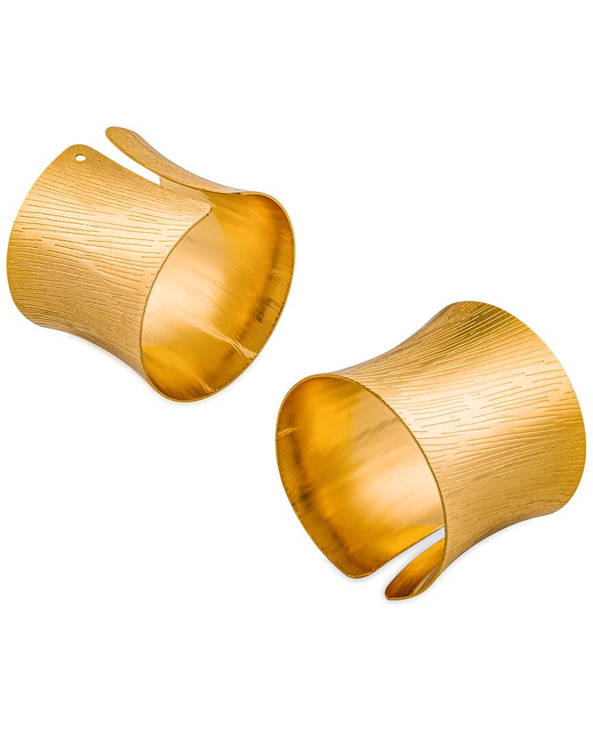 Alice Pazkus Gold Napkin Rings (set Of 6) In Gold