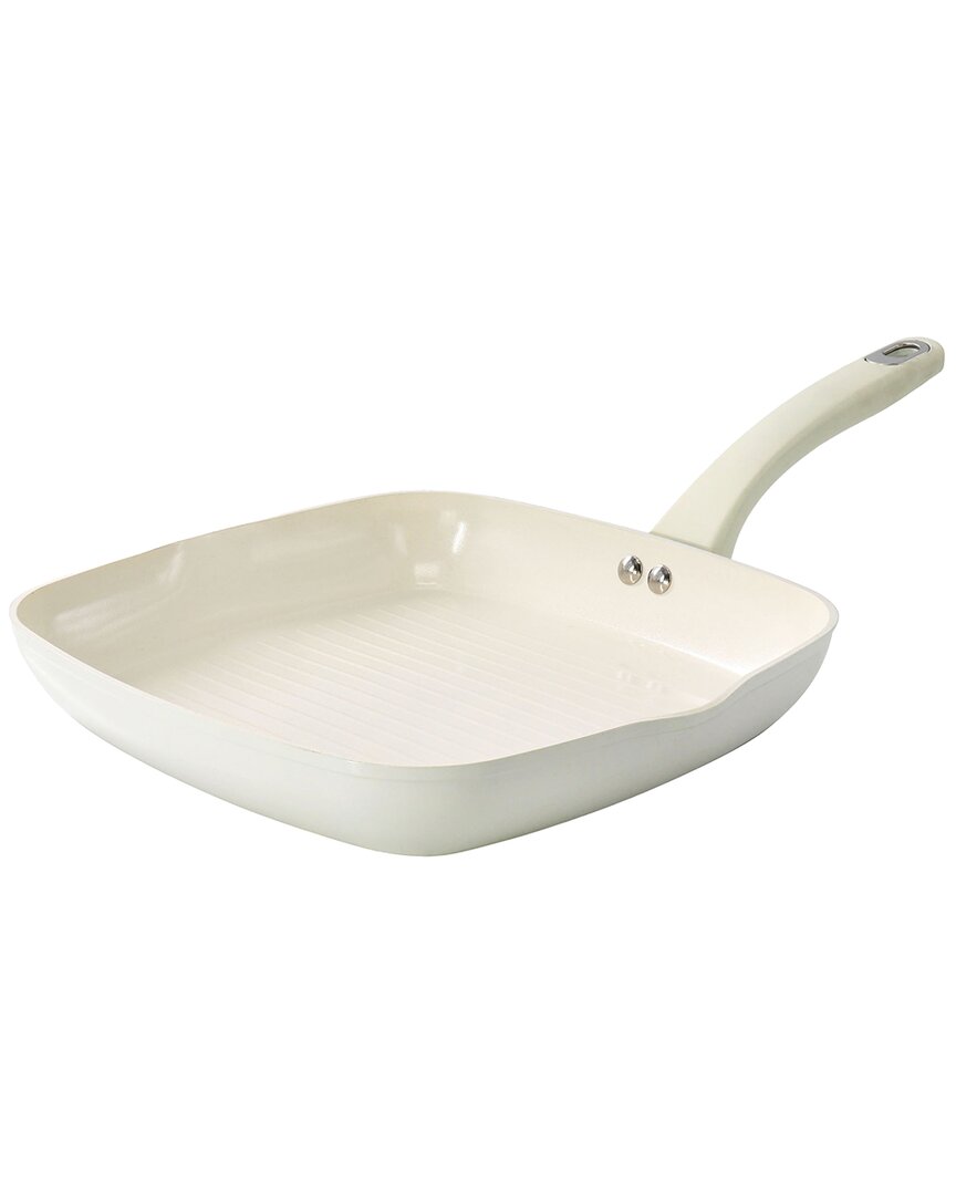 Martha Stewart Everyday Rexford 10in Ceramic Nonstick Aluminum Square Grill Pan