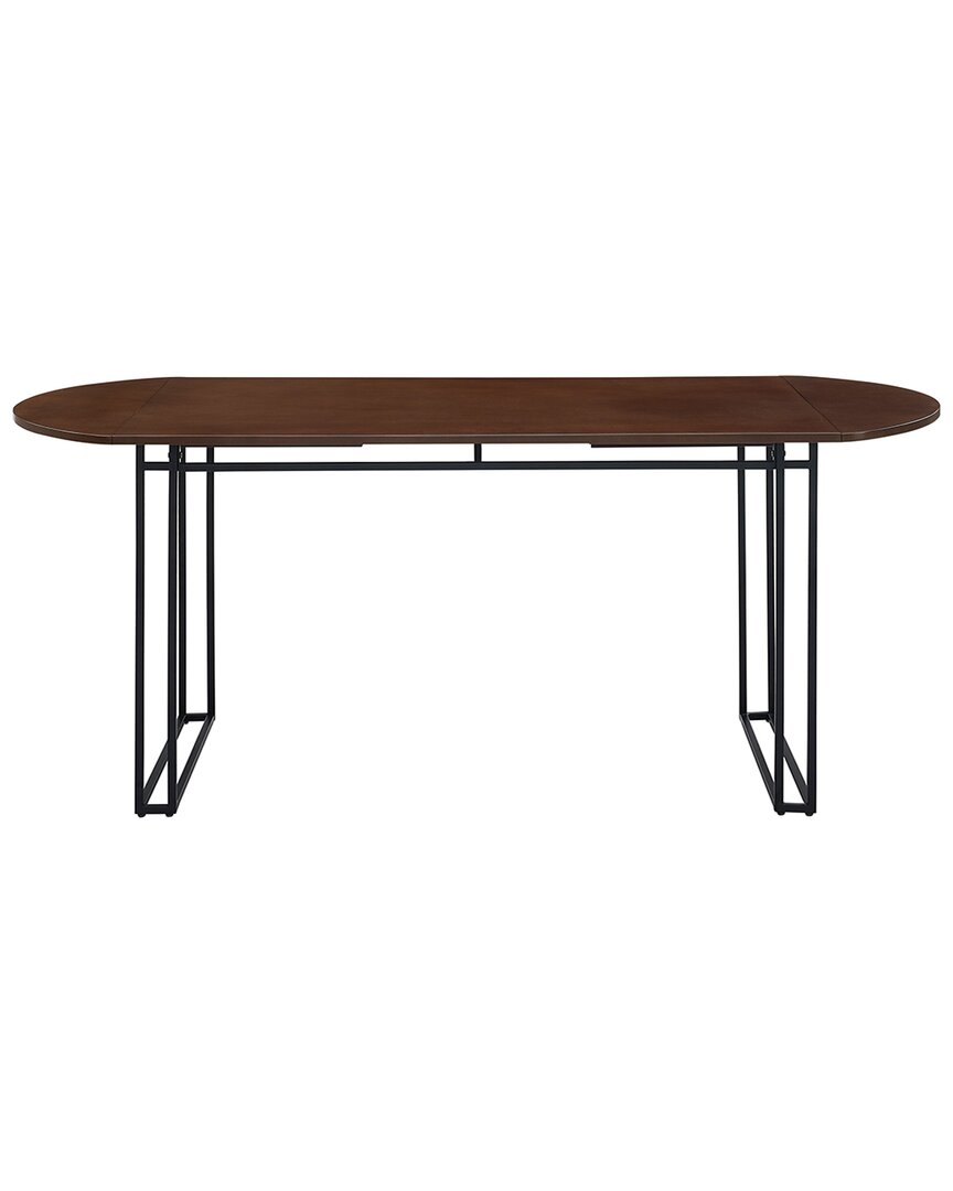 Hewson Oval Drop Leaf Dining Table In Brown