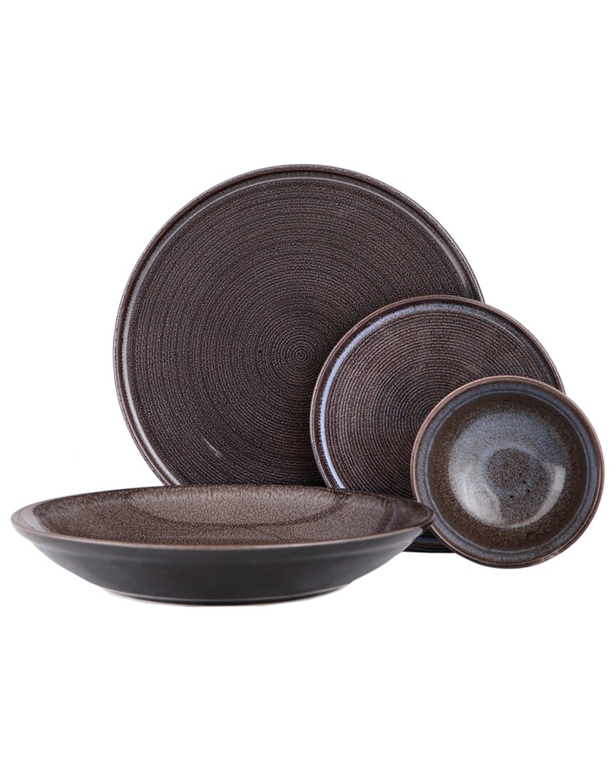 Porland Ethos Rock 4-piece Place Setting Set