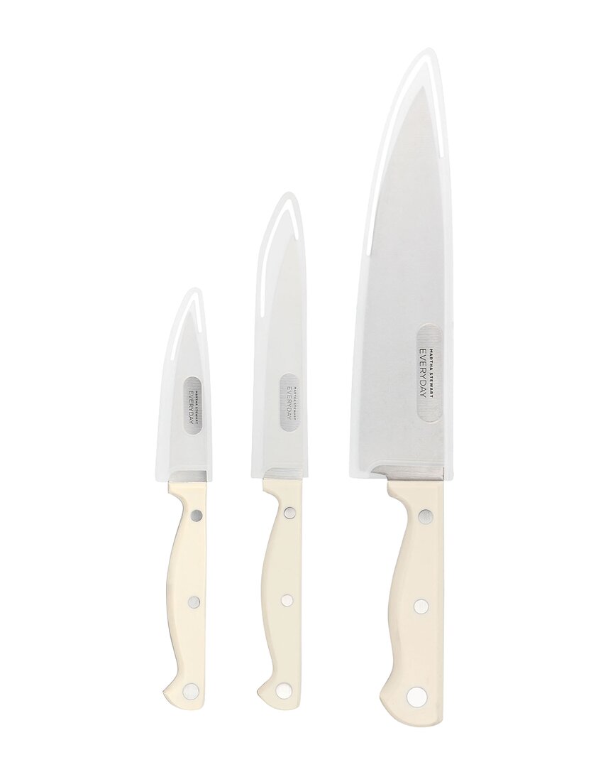 Martha Stewart Everyday Linen Keswick 3pc Cutlery & Sheath Set