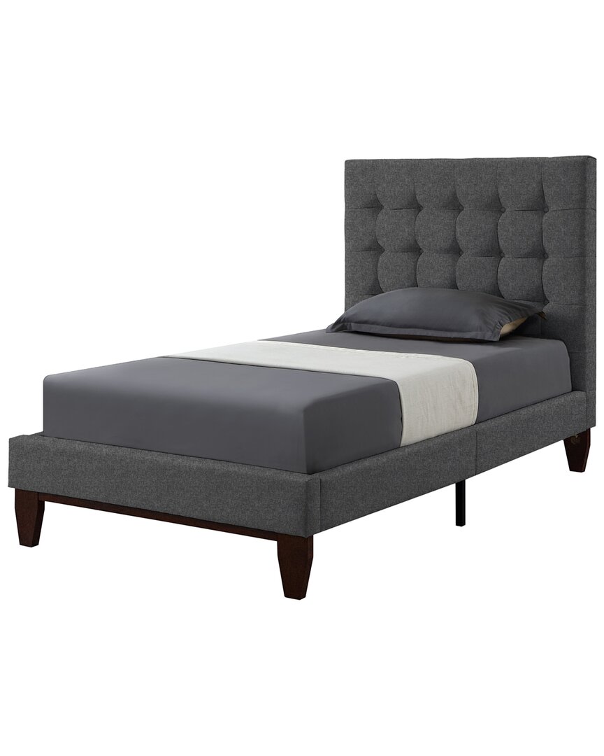 Inspired Home Fabrizio Linen Platform Bed