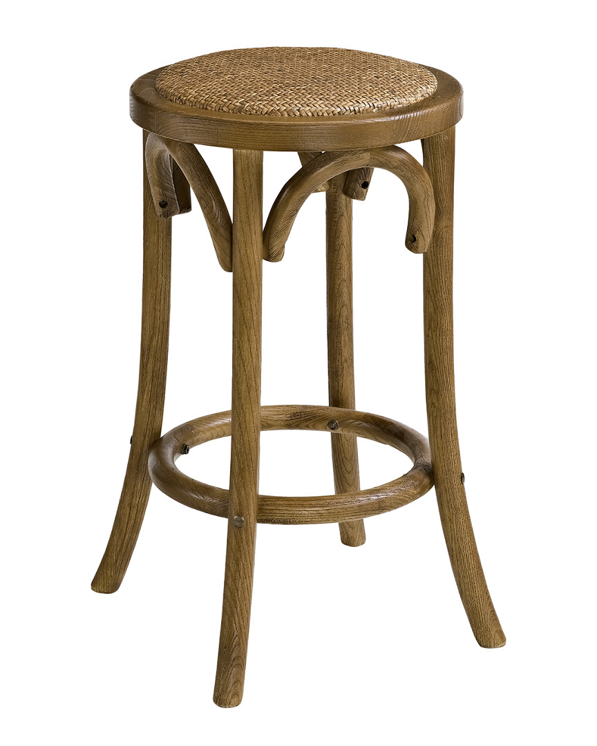 Shop Linon Furniture Linon Rae Walnut Backless Bar Stool