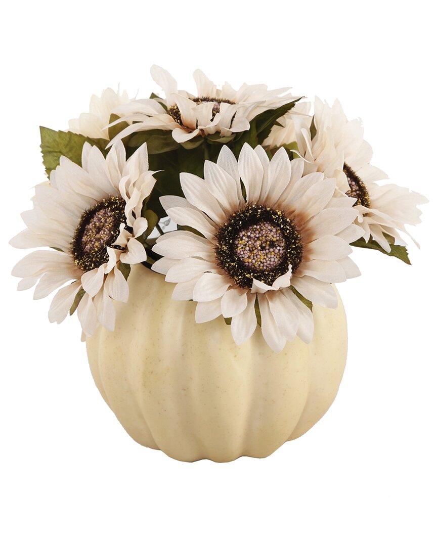Flora Bunda 10insunflowers In Pumpkin In Cream
