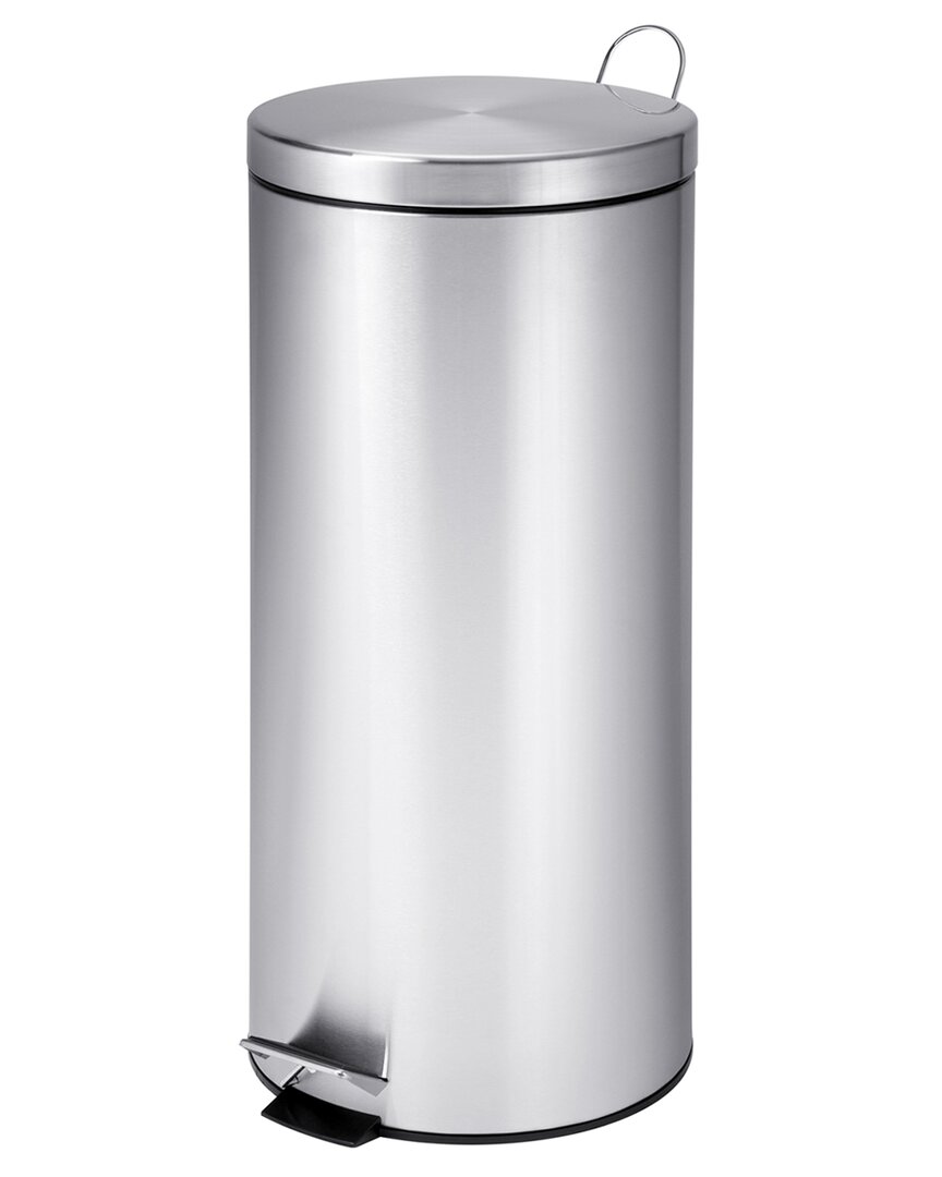 Honey-can-do Round Stainless Steel Step Can In Silver