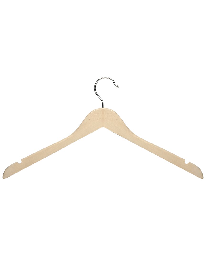 Honey-can-do 20pk Maple Wood Shirt Hangers In Beige