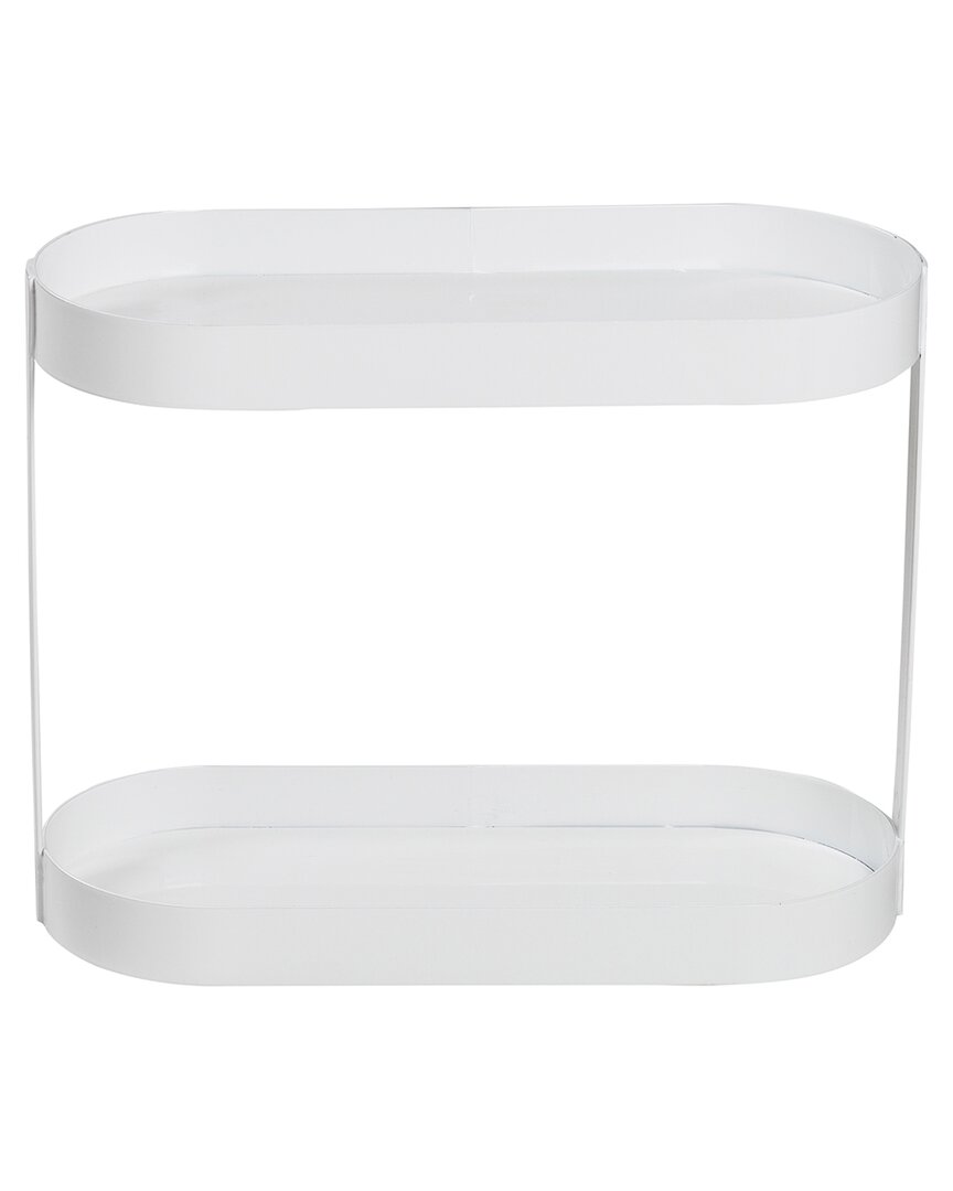 Honey-can-do Metal Bathroom Counter Organizer Shelf With 2 Tiers In White