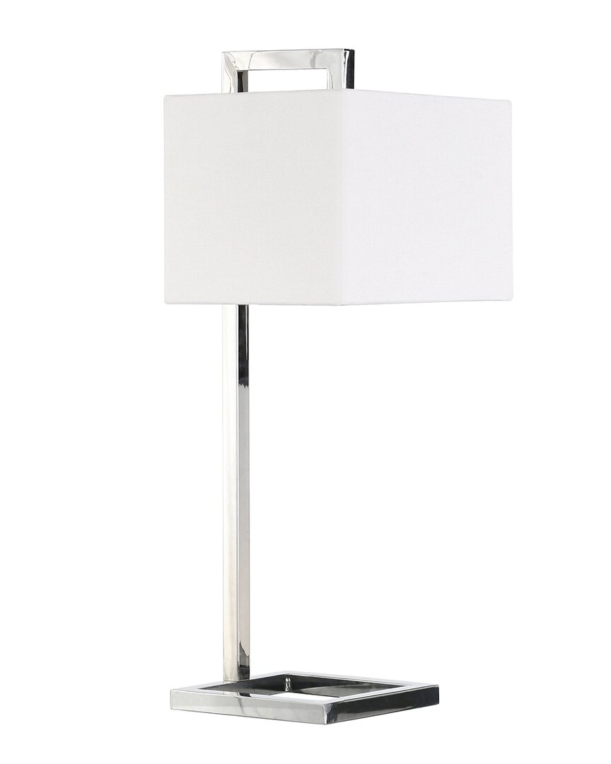 Abraham + Ivy Grayson Polished Nickel Table Lamp In Silver