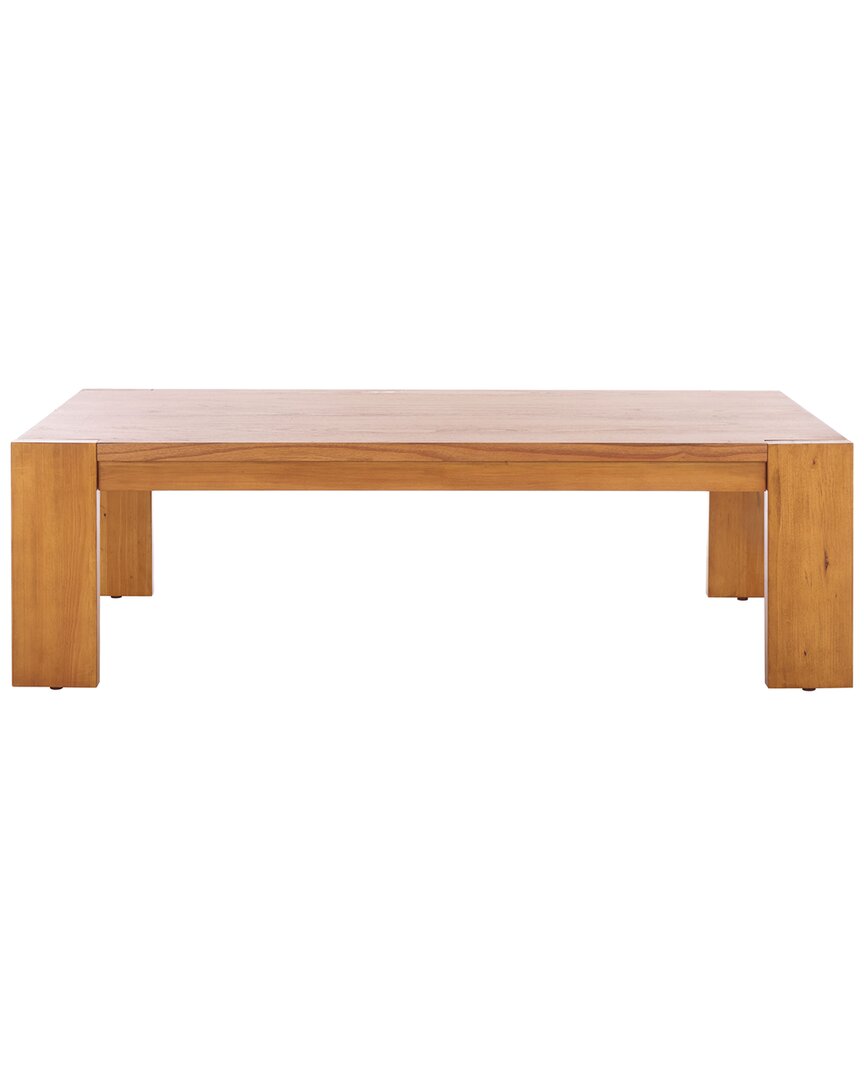Safavieh Couture Nikole Rectangle Wood Coffee Table In Brown