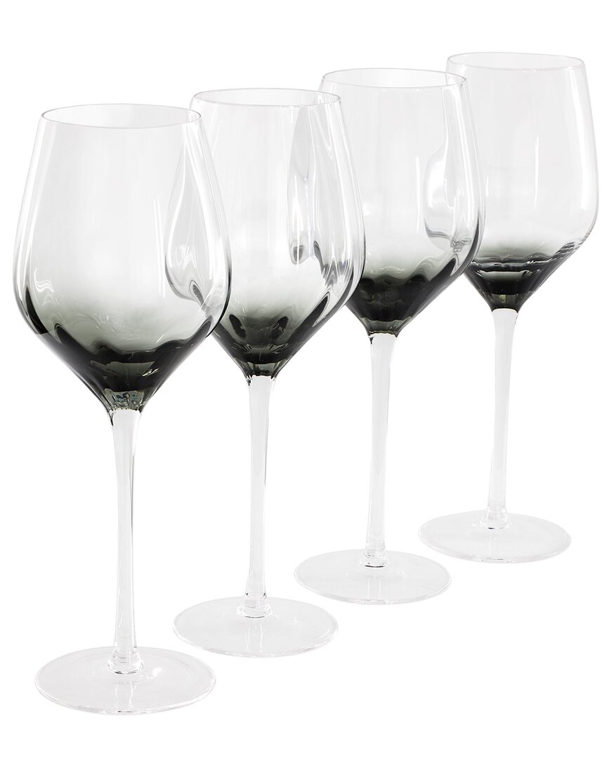 Sur La Table Cambron 4pc Handmade White Wine Glasses In Black