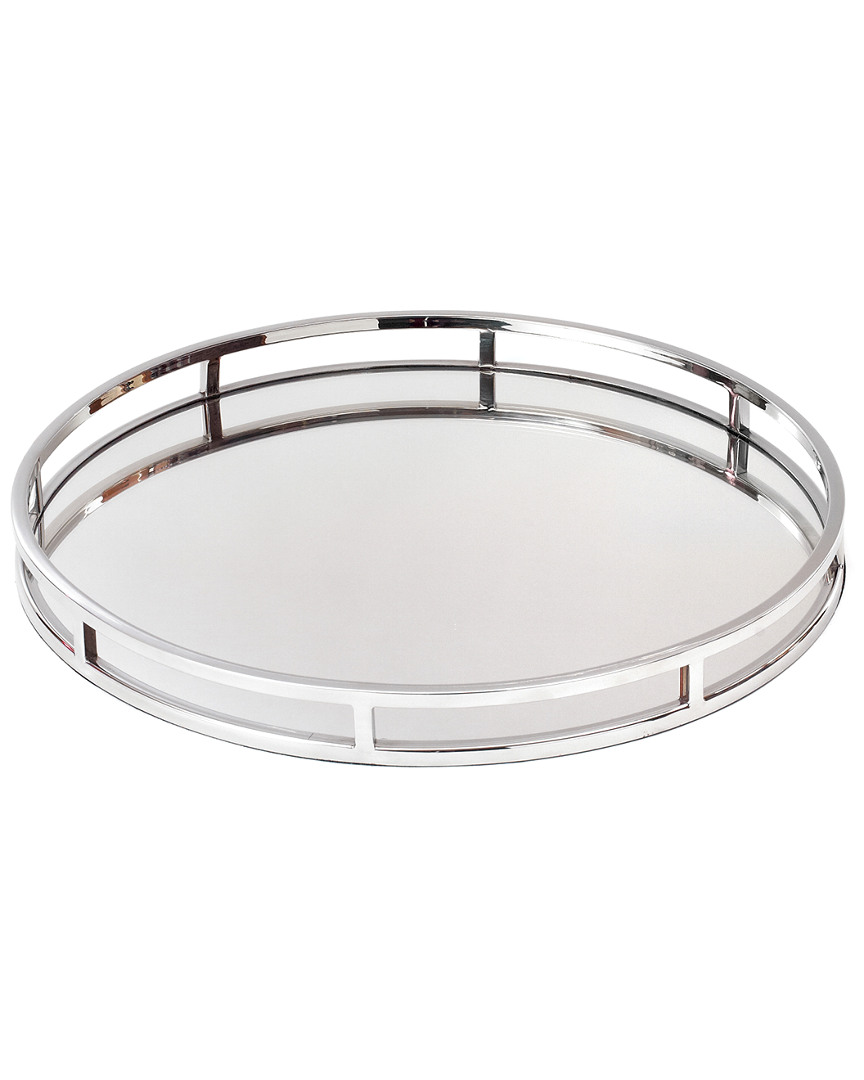Go Home Marion Round Tray In Gray