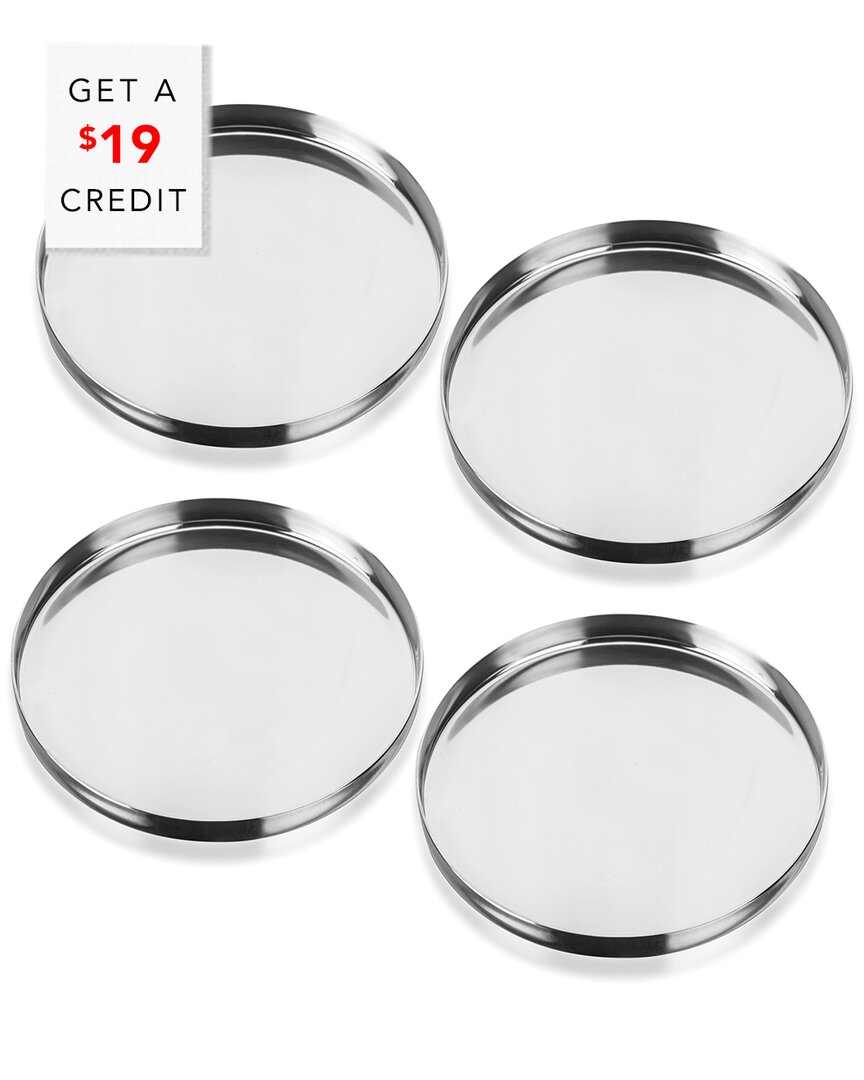 Shop Mepra Stile Coasters (set Of 4) With $19 Credit In Silver