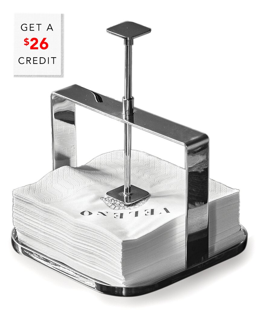 Mepra Stile Small Napkin Holder With $21 Credit In Silver