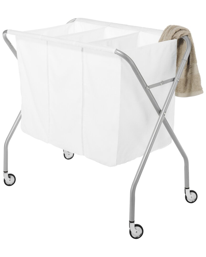 Whitmor Deluxe 3-section Laundry Sorter In White