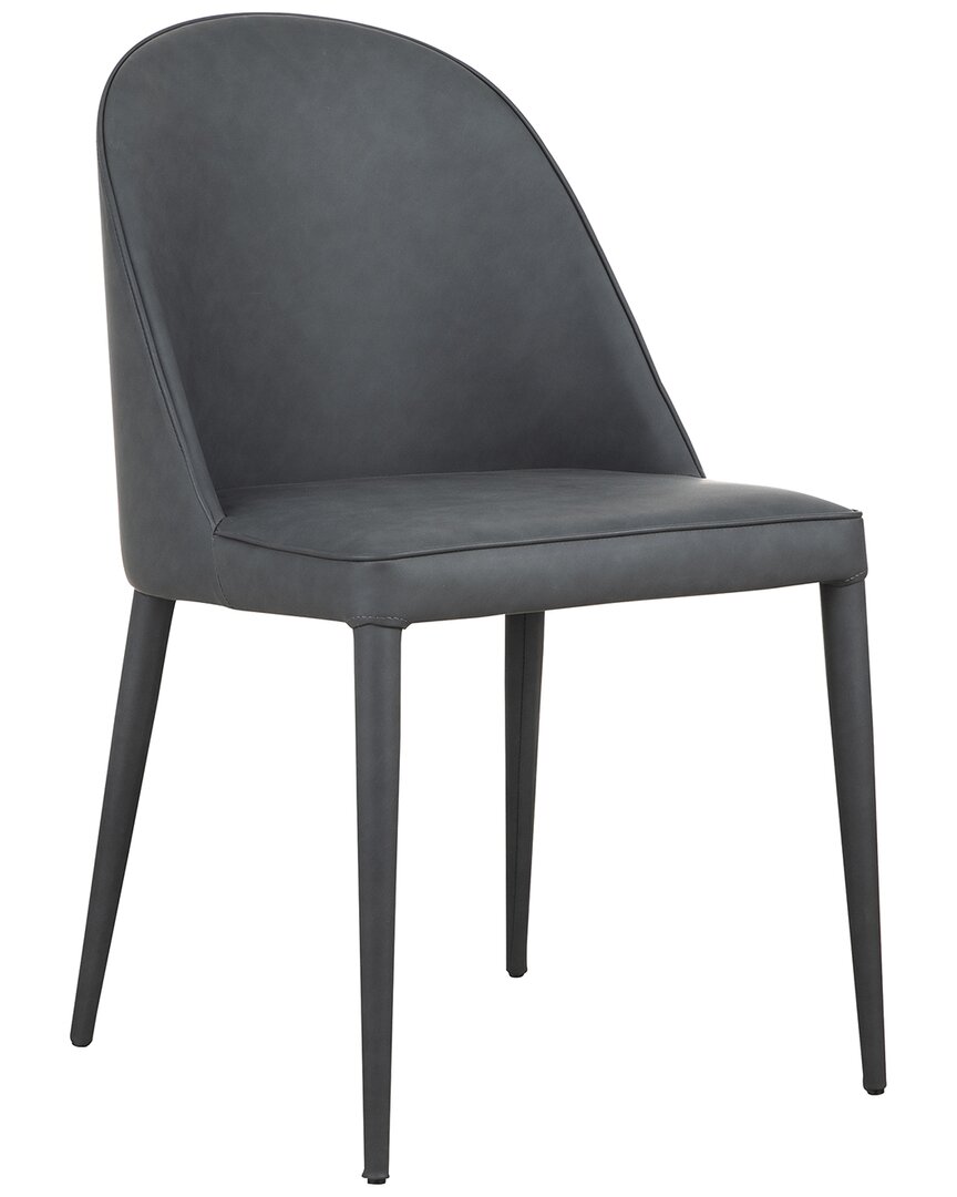 Moe's Home Collection Moe's Home Furnishings Burton Dining Chair Black Fade Vegan Leather Set Of Two