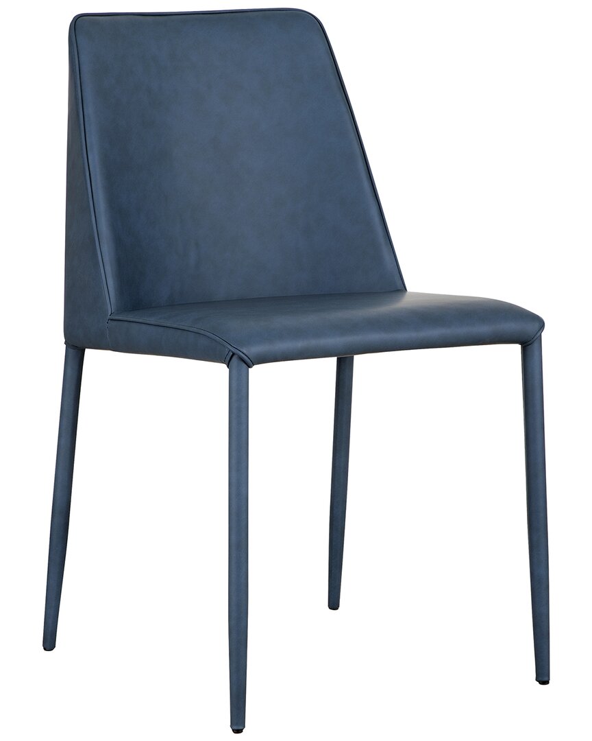 Moe's Home Collection Moe's Home Furnishings Nora Dining Chair Ocean Cavern Grey Vegan Leather Set Of Two