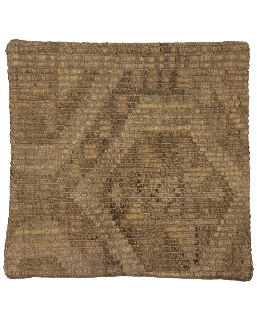 Pasargad Home Vintage Turkish Kilim Wool Pillow Case In Brown
