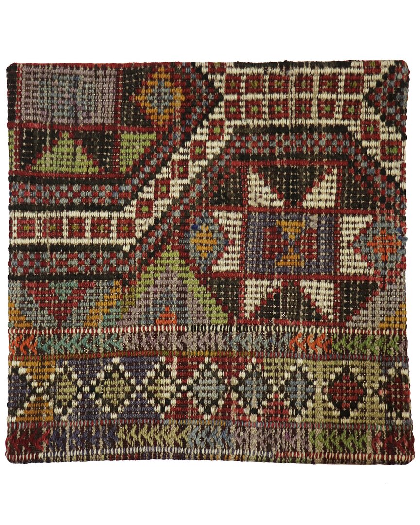 Pasargad Home Vintage Turkish Kilim Wool Pillow Case