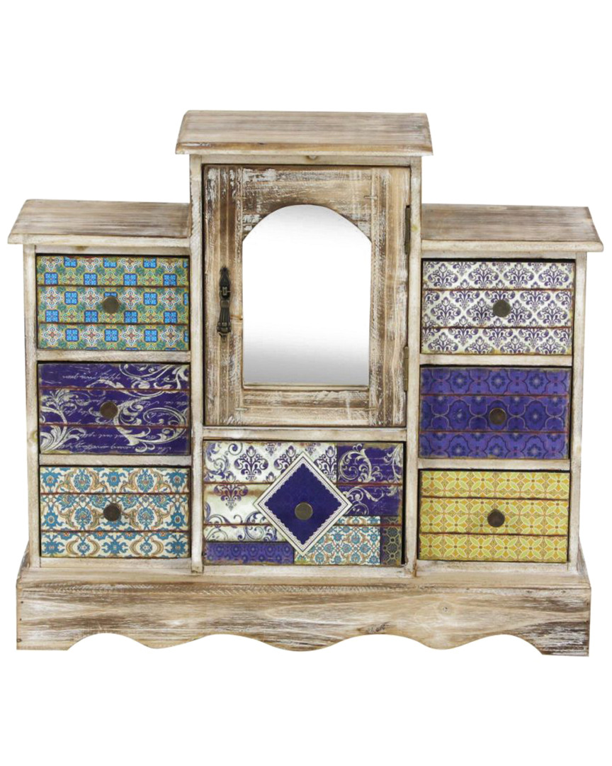 Peyton Lane Wood & Mirrored Jewelry Chest