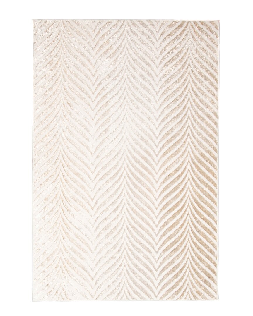 Ecarpet Roman Contemporary Area Rug In Ivory