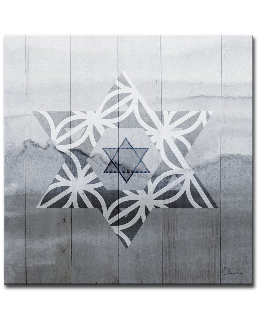 Ready2hangart Star Of David Vi Wrapped Canvas Wall Art By Olivia Rose