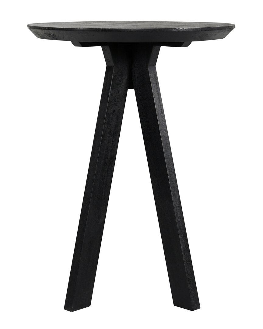 Classic Home Rodrigo Round Mango Wood Bar Height Table In Black