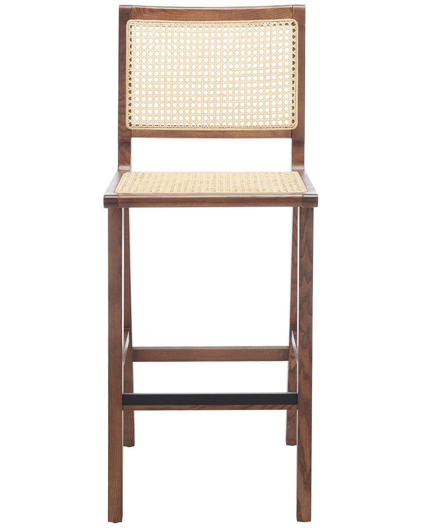 Safavieh Couture Hattie French Cane Barstool In Brown