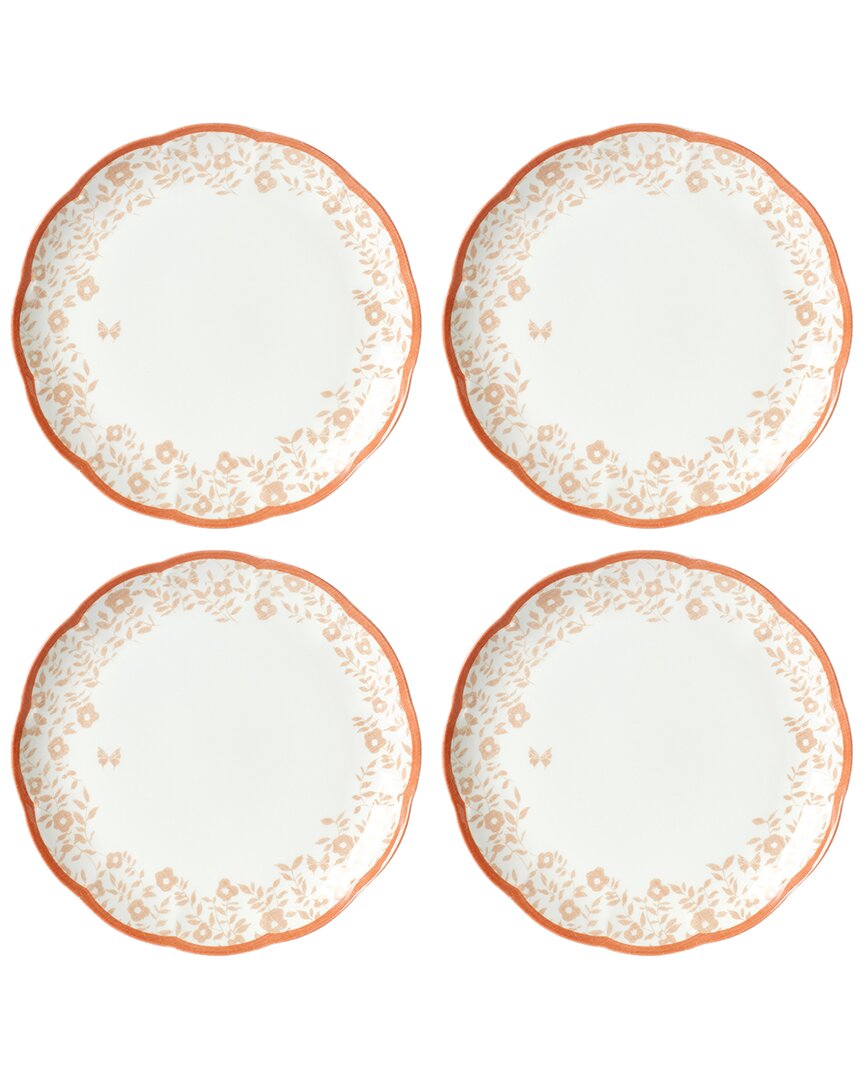 Lenox Butterfly Meadow Cottage Dinner Plates, Set Of 4 In White