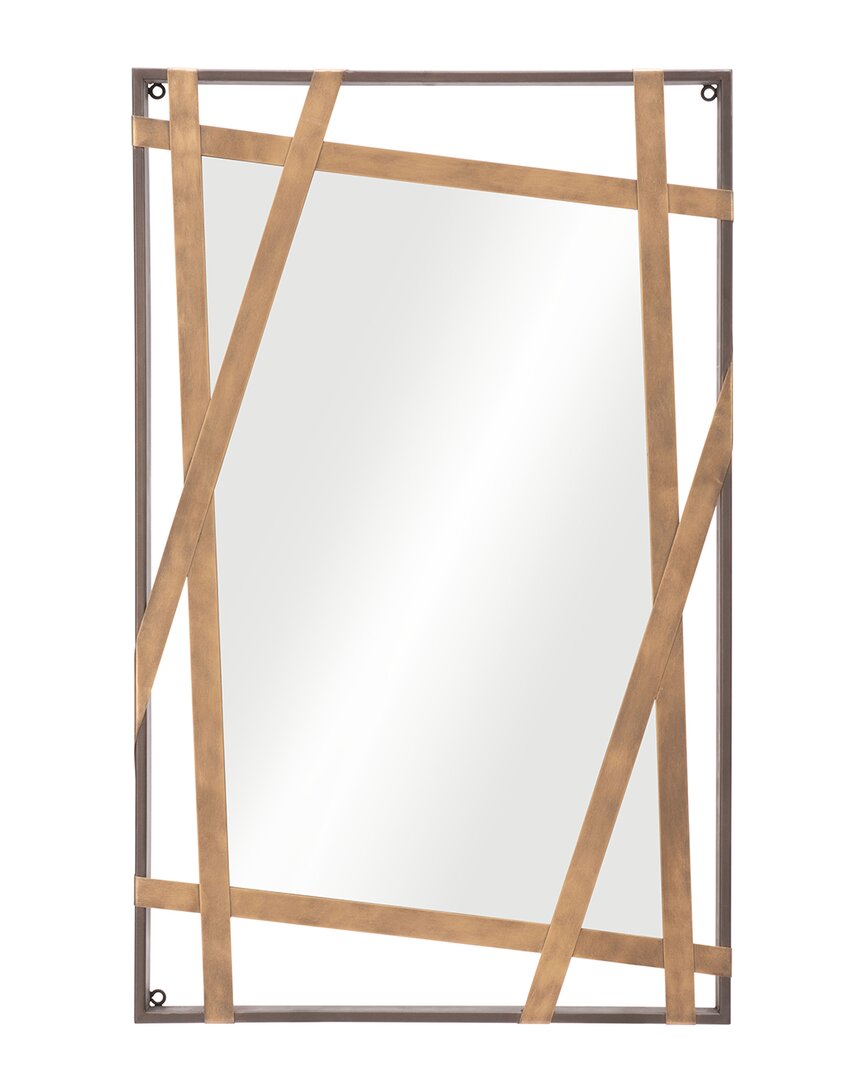 Zuo Modern Tolix Mirror Antique Gold & Black In Multi