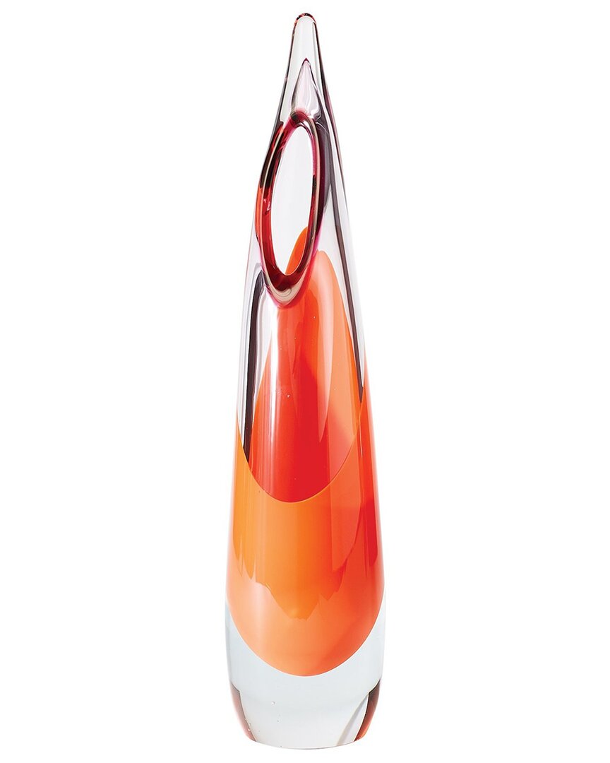 Global Views Stalagmite Vase In Red