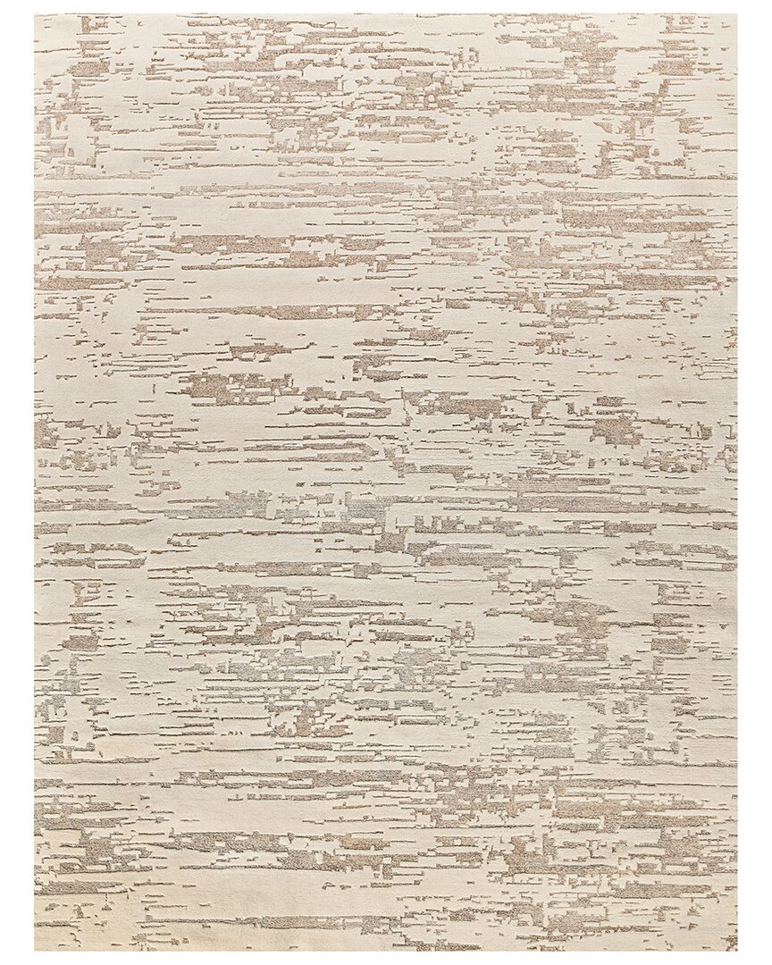 Exquisite Rugs Platinum Hand-knotted New Zealand & Nettle Fiber Area Rug In Beige