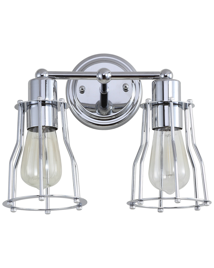 Jonathan Y Designs 2-light Evelyn Chrome Vanity Light