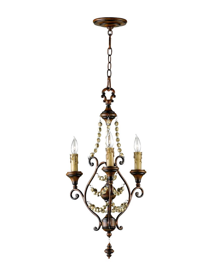 Cyan Design Meriel 3 Light Chandelier - Rust In Brown