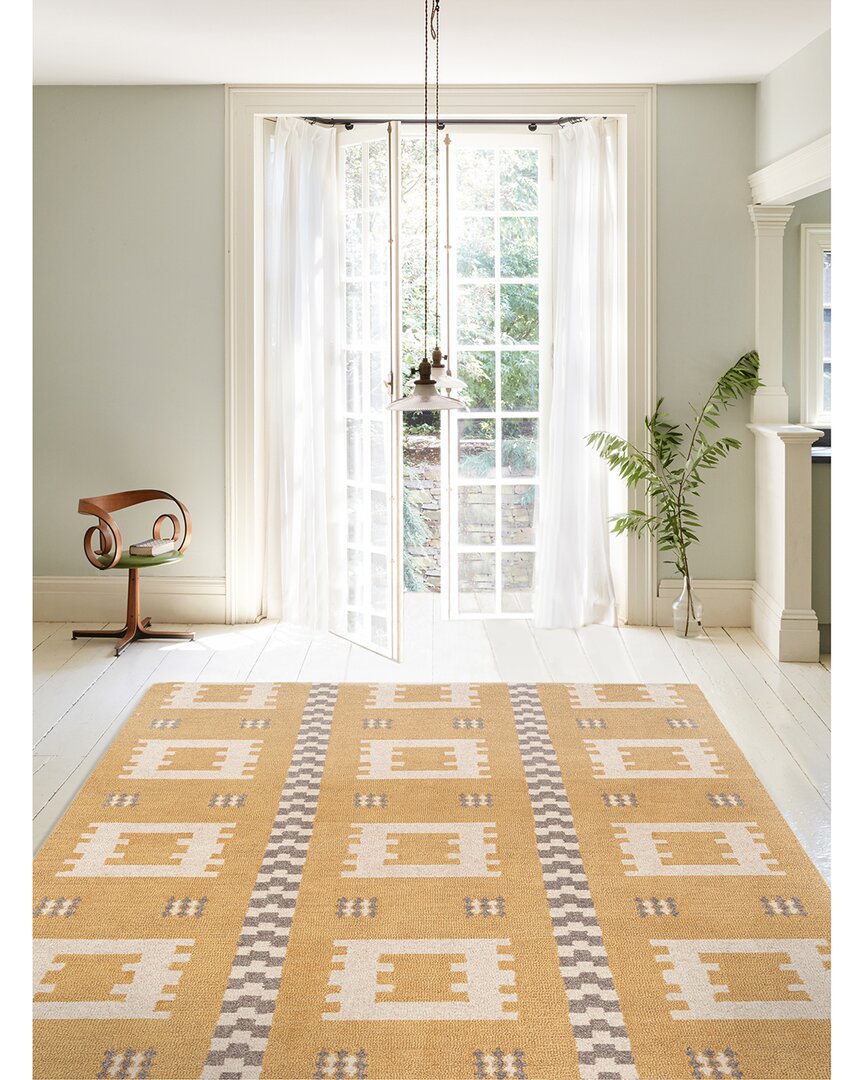 Obeetee Freya Wool Rug In Gold