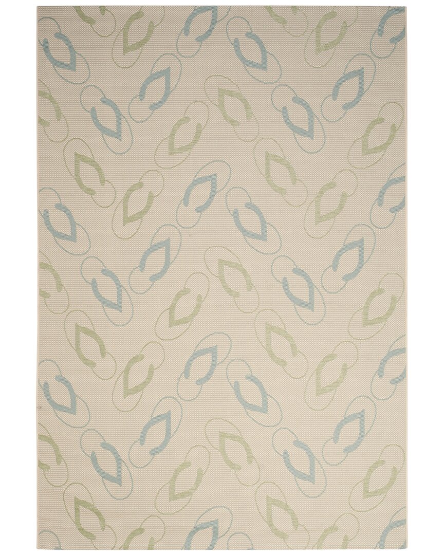 Safavieh Dnu Courtyard Polypropylene & Polyester Rug In Beige