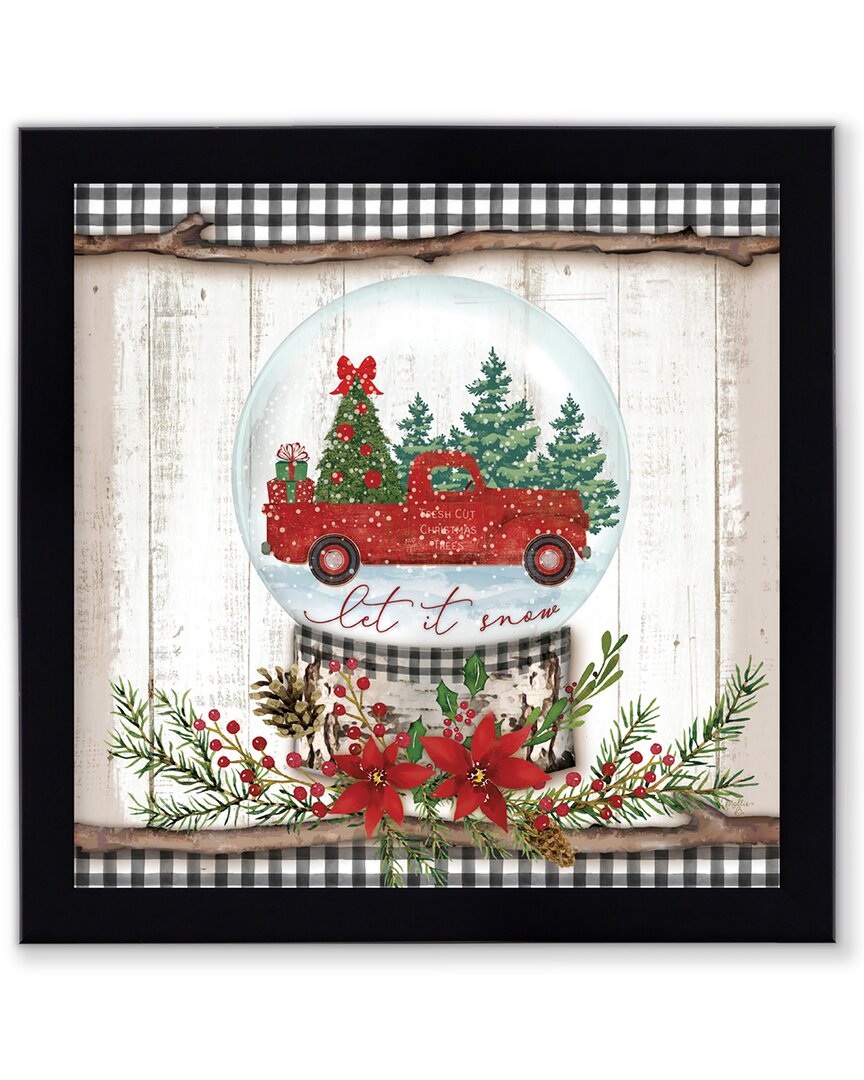 Courtside Market Wall Decor Courtside Market Let It Snow Red Truck Framed Art In Multicolor
