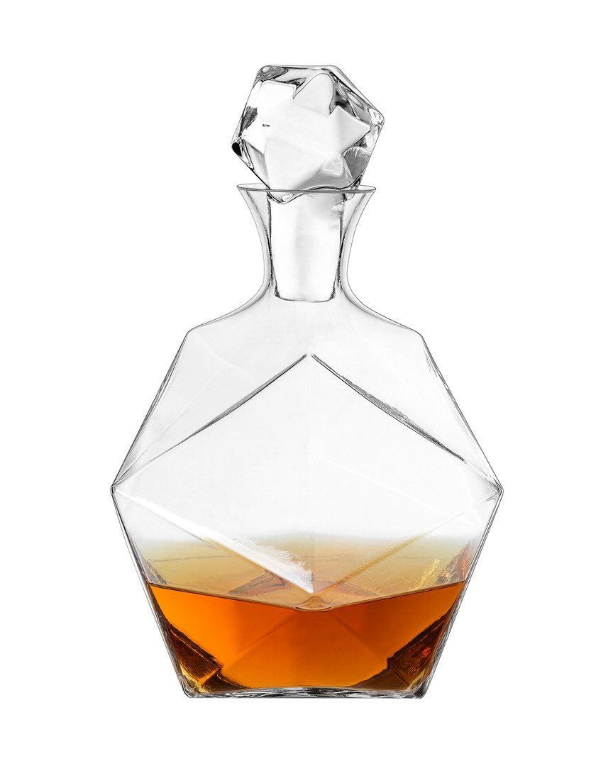Viski Raye Faceted Crystal Liquor Decanter