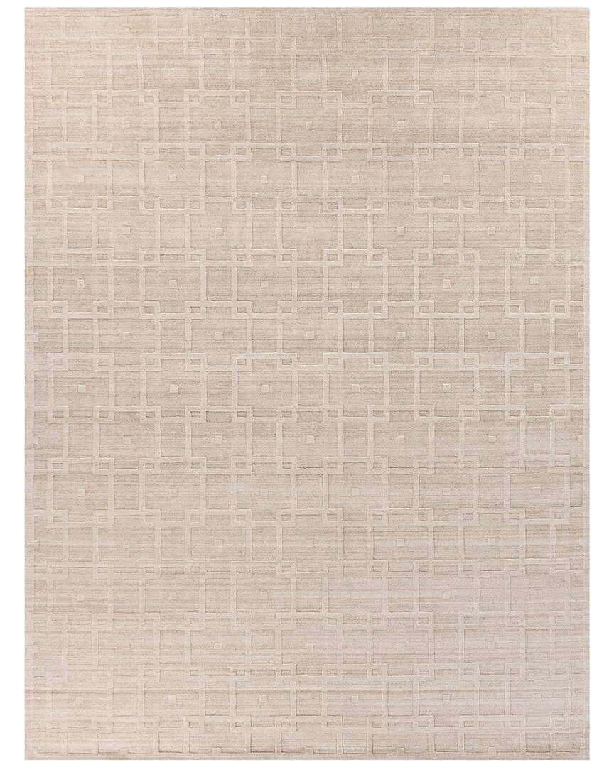Exquisite Rugs Castelli Hand-loomed New Zealand Wool & Bamboo Silk Area Rug In Beige
