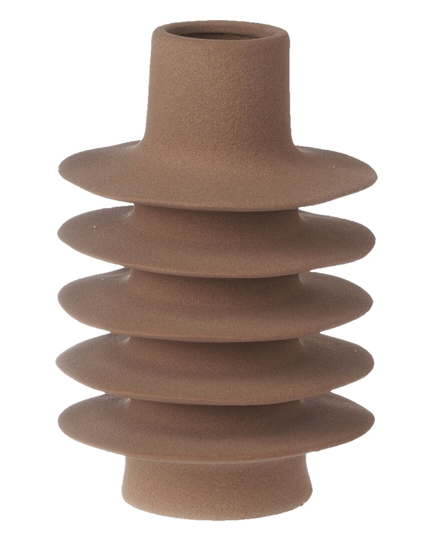 Bidkhome Ceramic 3d Printed Vase In Yellow