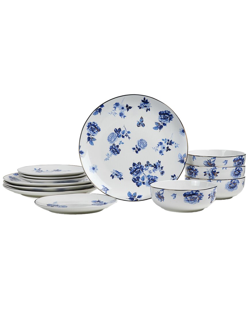 Stone Lain Viola 12pc Porcelain Dinnerware Set